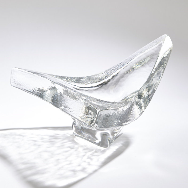 Triangle Slab Bowl, 8.5" H x 15" W x 15" D