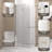 31-30"x 72" Bifold Shower Door, 1/4"(6mm) Tempered Glass, Chrome Aluminum Frame, Explosion Proof Film-125502002