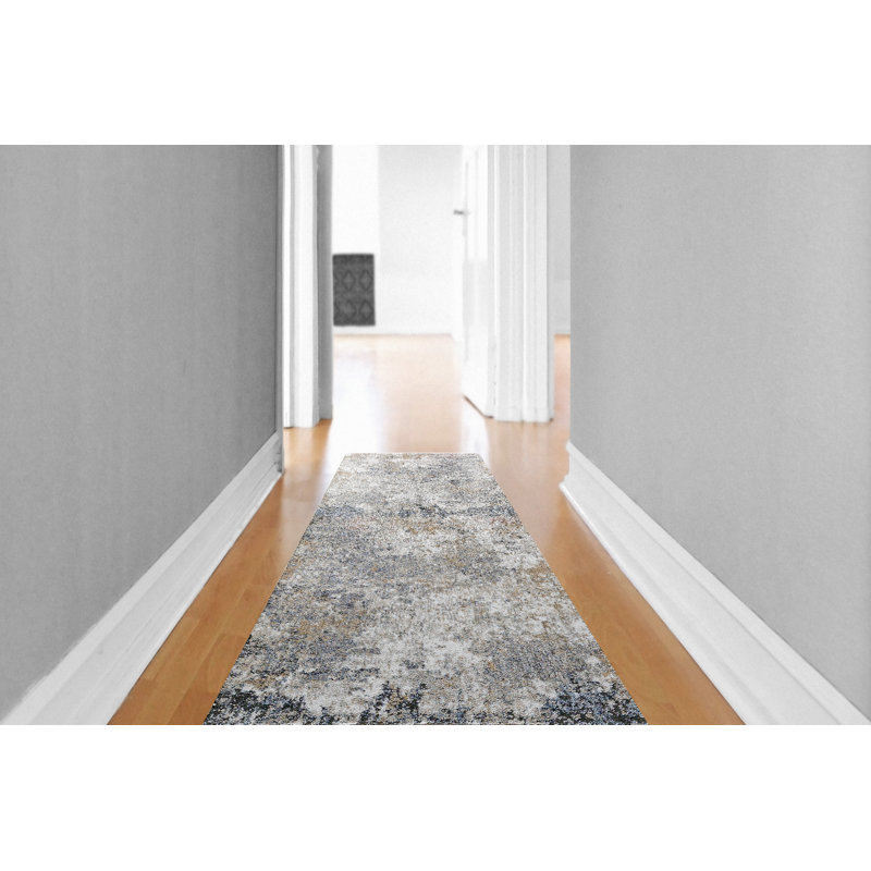 Abstract Indoor Rug, Runner 2' x 7'5"