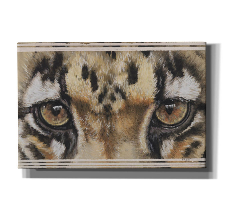 «Broxson Eyecatching Clouded Leopard On Canvas» par Barbara Keith, reproduction, H 12 po x l 18 po x P 0,75 po