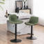 Swivel Bar Stools Modern Leather Upholstered Counter Stools for Kitchen Island, Adjustable Height Stools with Footrest for Home Bar-189897537