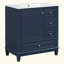 Meuble-lavabo 30 po avec lavabo, une porte avec tablette et trois tiroirs, porte à fermeture en douceur-1275454893
