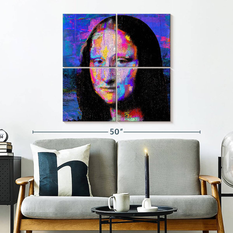 Leisha Mona Lisa électrifiée, H 32 po x l 32 po