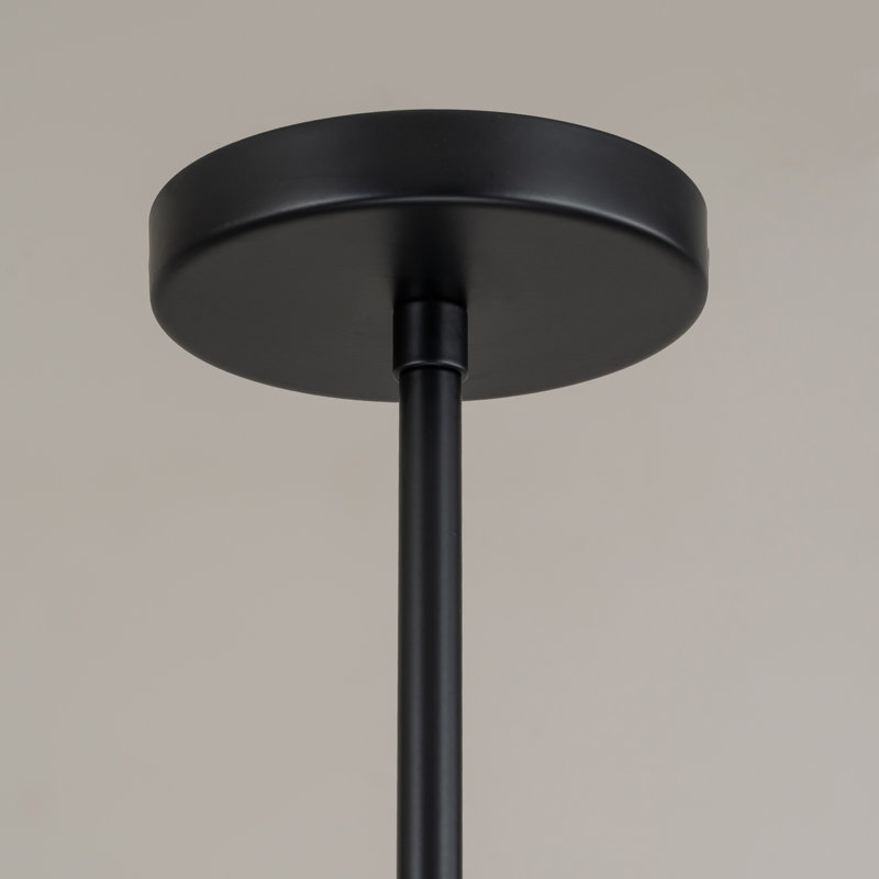 Lustre linéaire spoutnik à 8 lumières Kaynen, Noir