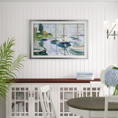 Barques Au Repos Framed Print on Canvas