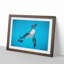 Swimming Penguin - Picture Frame Painting Print-55616728-55616729