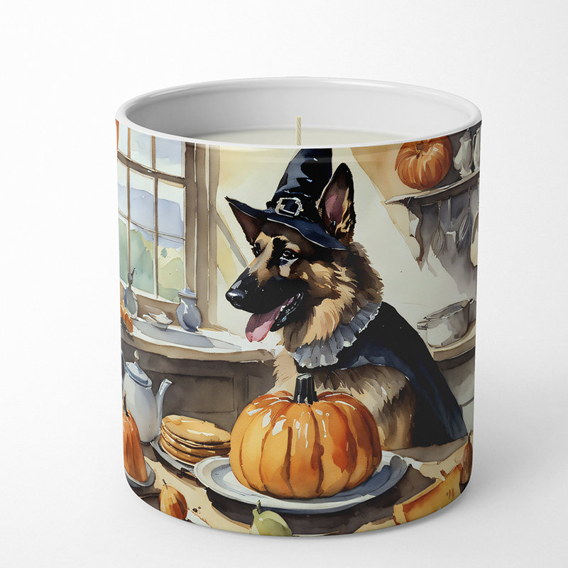 Bougie parfumée Pumpkin Pie avec support en céramique