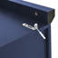 Spacious Pantry Cabinet With Adjustable Shelves, Mdf Blue Design For Kitchen
