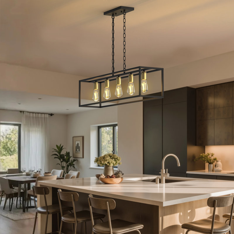 5 - Light Kitchen Island Linear Pendant
