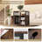 17 Stories File Cabinet On Wheels With Charging Station & Cable Management Hole Shelves-15946502