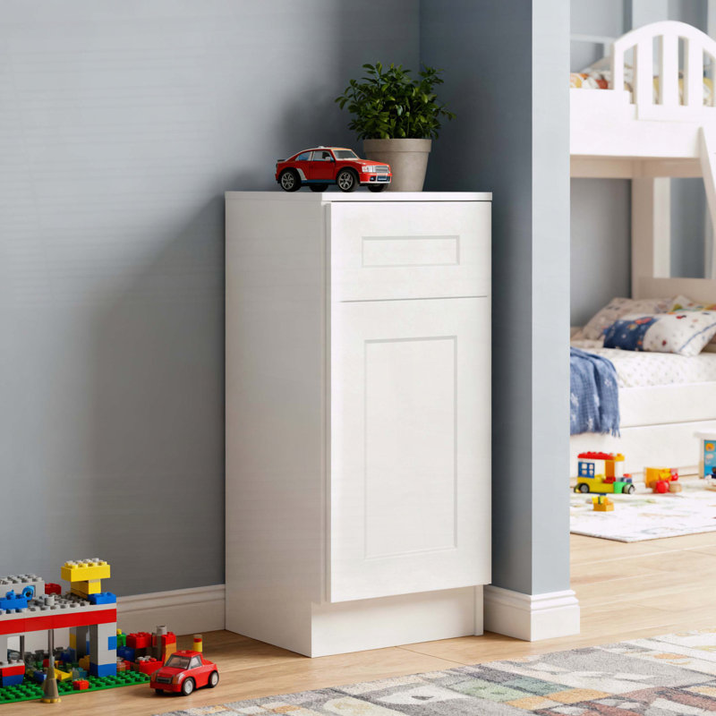 Armoire de base 12 po Shaker avec porte à fermeture en douceur, tiroir et tablette réglable