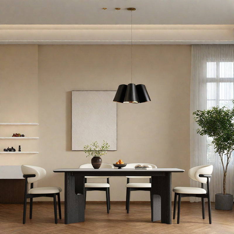 Ensemble de tables haut de gamme de style français rétro en bois massif, H 29,52 po x L 59,05 po x l 31,49 po, 5