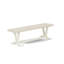 Ensemble de table de salle à manger 6 pièces comprenant une table de salle à manger rectangulaire avec pieds en V et 4 chaises rembourrées en tissu de lin crème avec banc, multicolore-822222695-901923202