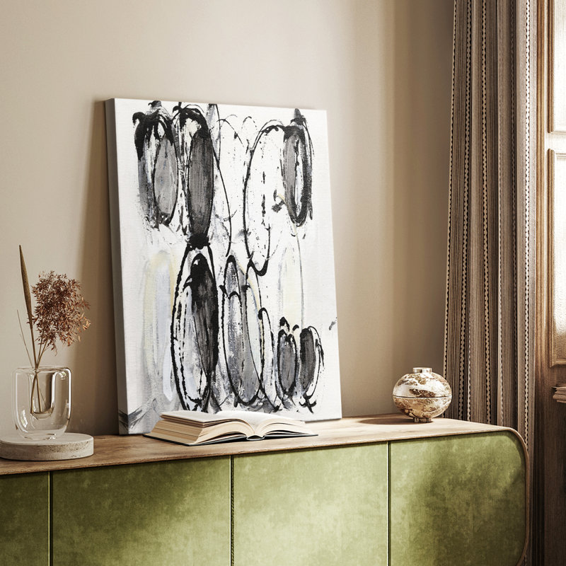 Grey Scribbles II - galerie sur mesure, H 60 po x l 40 po