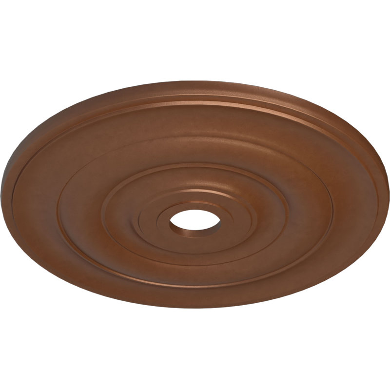 Médaillon de plafond de 26 1/2 po x P 3 5/8 po x P 1 1/2 po Jefferson (convient aux auvents de 5 po ou moins), Cuivre poli