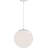  1-Light Indoor White 12" Globe Single Pendant with White Opal Glass Shade-11801668