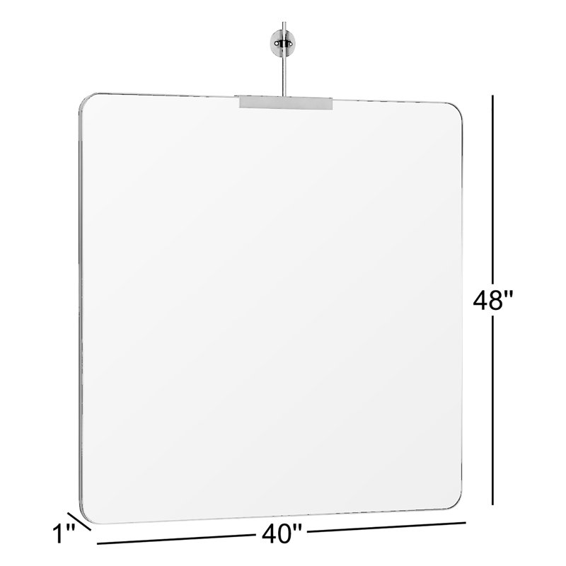 Frida Collection Square Mirror, Black