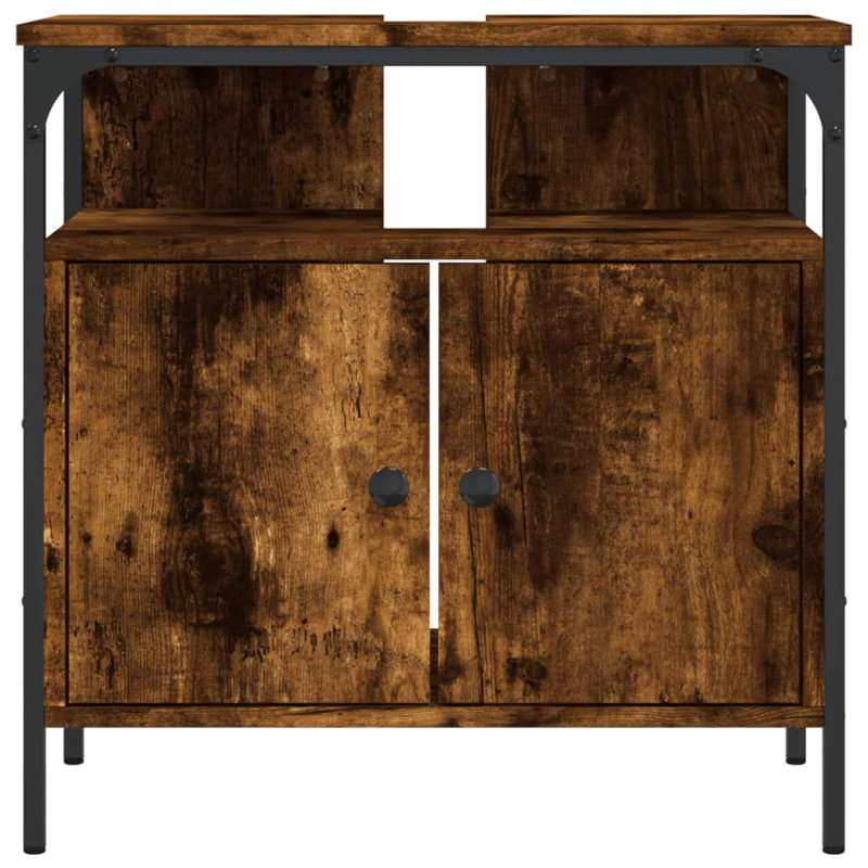 Caistor 60mm Single Bathroom Vanity with Basin, Smoked Oak