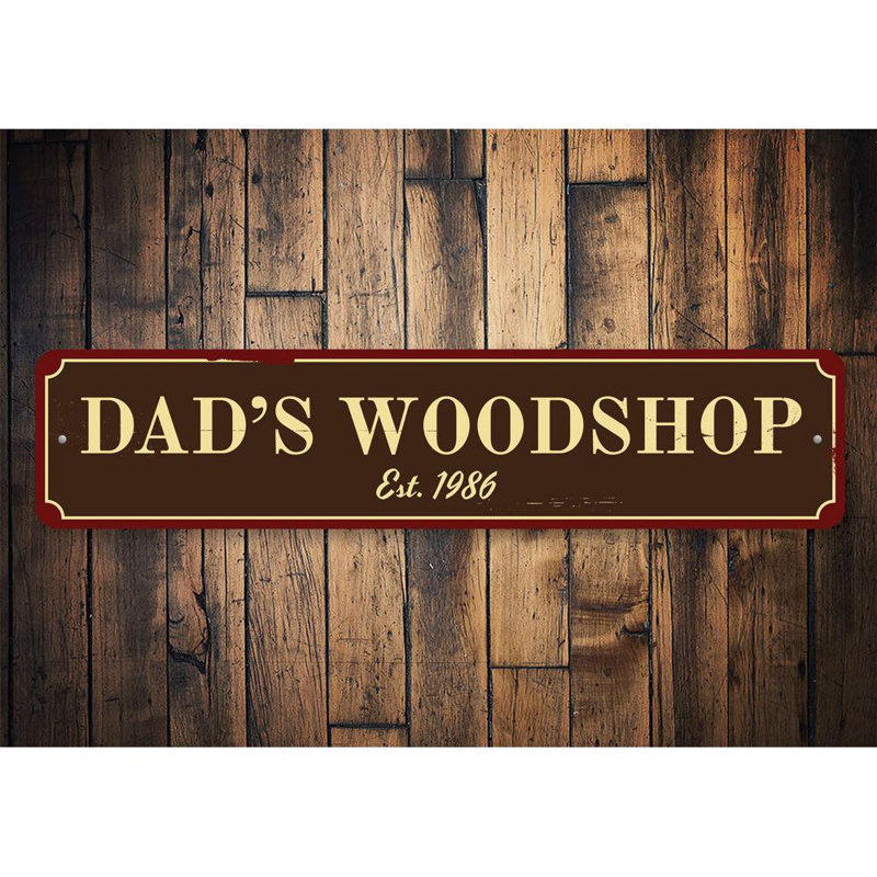 Plaque Dad's, H 4 po x l 18 po x P 0,04 po, Oui
