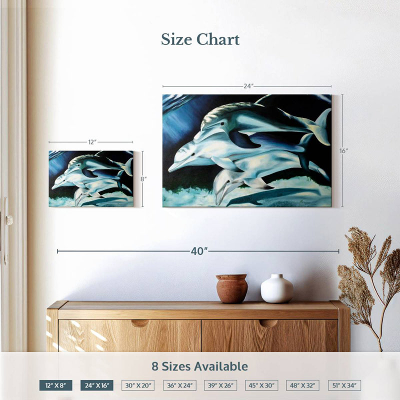 Brampt Dolphin Trio, 16" H x 24" W