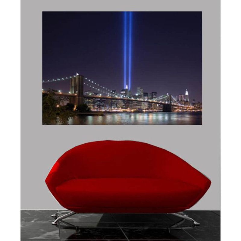Décalcomanie murale 9/11 hommage, H 51 po x l 48 po