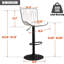 Swivel Upholstered and Faux Leather Adjustable Height Bar Stool with Iron Frame-202467498
