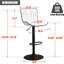 Tabouret de bar pivotant à hauteur réglable en similicuir-766244489