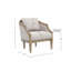 Chaise d'appoint classique en bois massif avec revêtement en polyester durable et design élégant pour une assise confortable