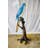 Giant Blue and White Parrot Standing on A Tree Bronze Statue 30" x 24" x 66"H