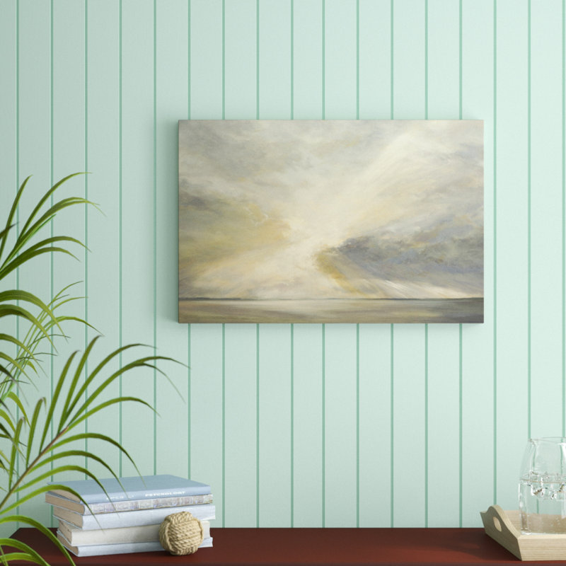 Sunrise on the Bay by Sheila Finch - Painting Print, 20cm H x 30cm W, Wrapped Canvas