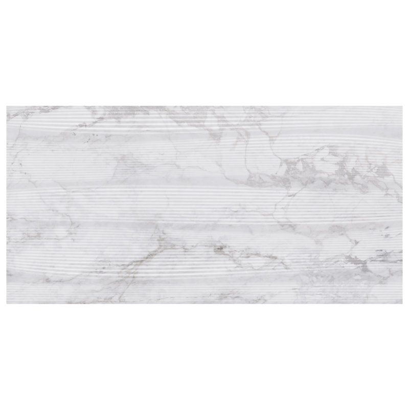Autograph Vibe 24X48 3D TeXtured Marble Look Matte Porcelain Tile, Caldia Oro White