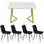 Tarik 4 - Person Dining Set-353828486-353828483