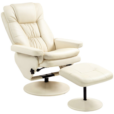 HOMCOM Swivel Recliner With Ottoman