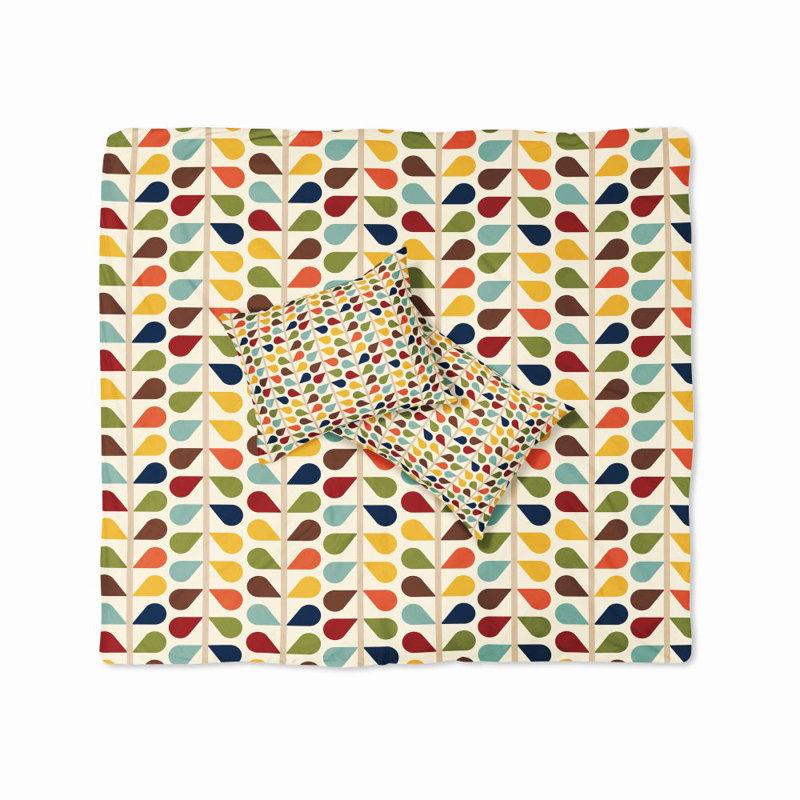 Ensemble de housse de couette , Housse de couette grand et 2 taies décoratives
