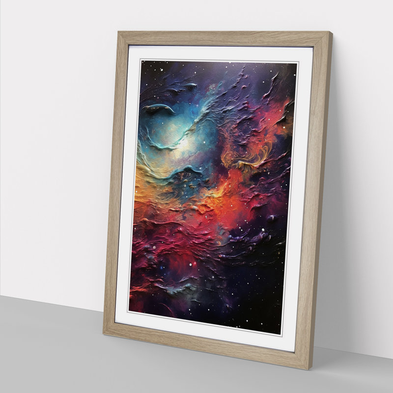 Single Picture Frame Print on Wood, Oak Framed, 64cm H x 46cm W