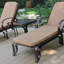 Chaise longue d'extérieur en aluminium