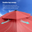 Parasol en porte-à-faux rond et résistant aux intempéries 12 pi MIna, rouge-1591683419