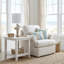 Lampe de table rustique pélican Cove, brun clair, abat-jour blanc, H 17,25 po