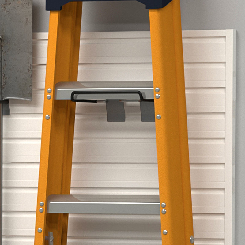 Flow Wall 13 Piece Slatwall Panel, Bin & Hook Storage Set - Slatwall, White