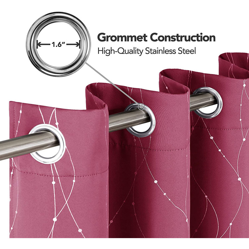 Temple Cloud Blackout Curtain Pair, 42" W x 63" L