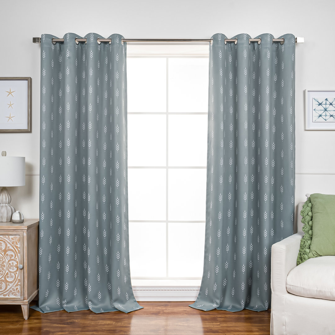 Yountville Polyester Room Darkening Curtain Pair (Set of 2) Red Barrel Studio® Curtain 