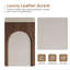 Porte de placard pliante moderne cintrée à âme pleine de 183 cm x 203 cm avec panneau d'accent en PVC aspect cuir, quincaillerie d'installation incluse-132127725