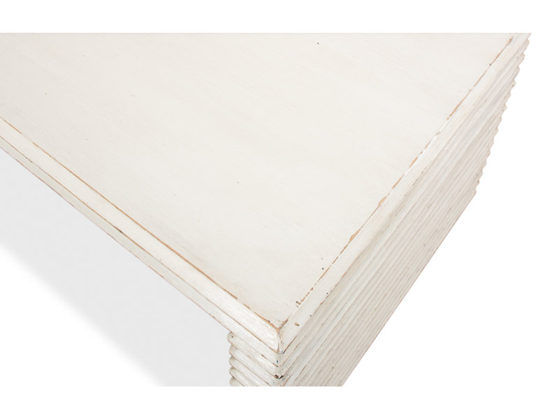 Solid Wood Coffee Table, Antique White
