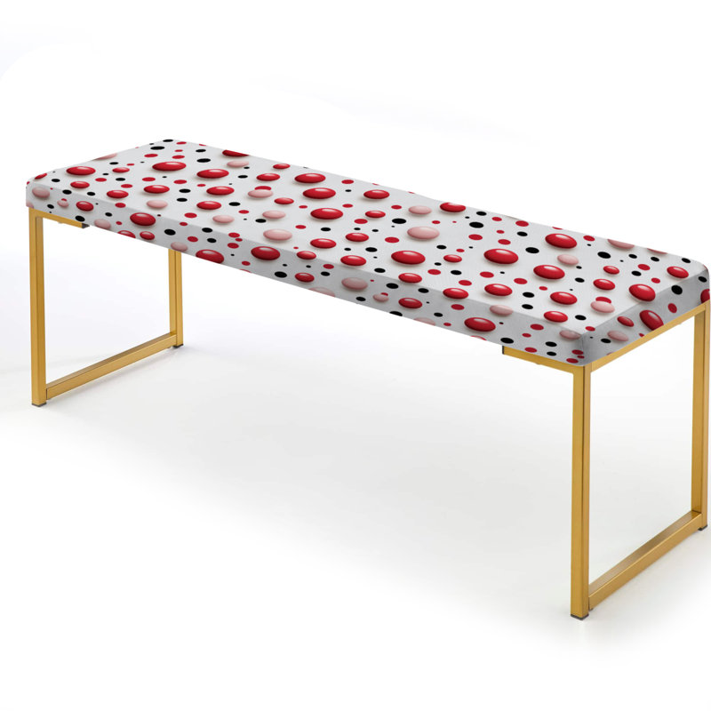 Banc rembourré à pois rouge Poupart - Party
