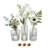 3-Piece Decorative Glass Flower Table Bottles