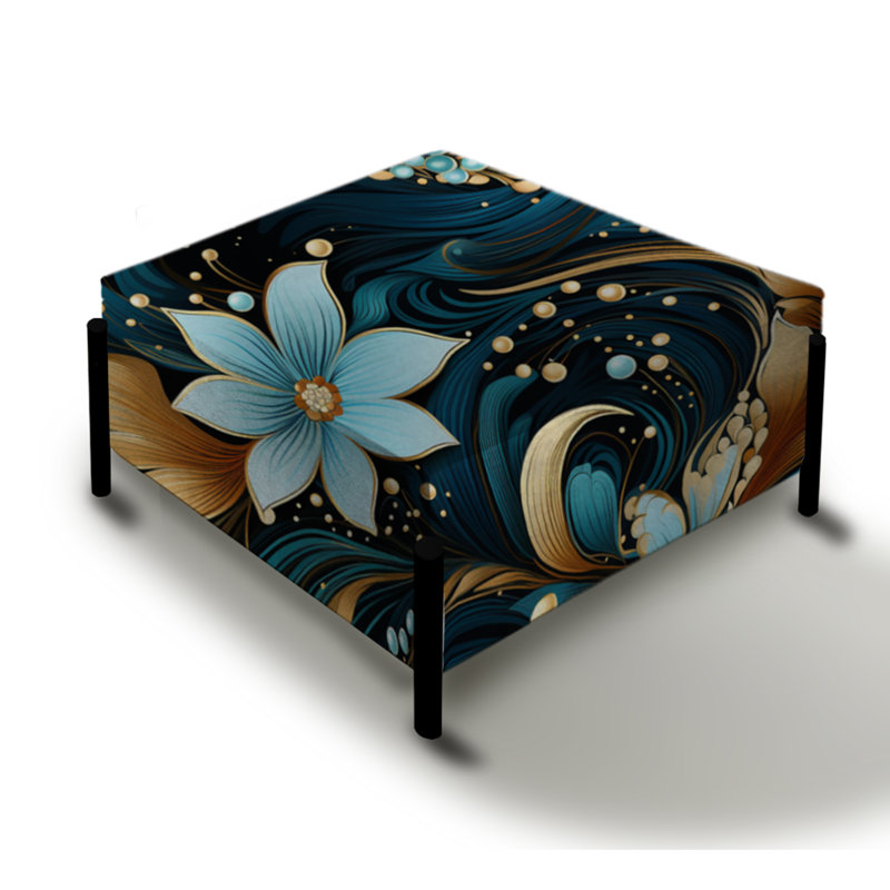 Motif mystique Allure à pois - Grand repose-pieds carré à pois