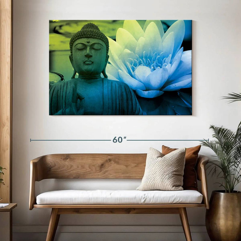 Bouddha Adella, méditation, lotus, H 32 po x l 48 po