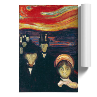 Anxiety by Edvard Munch - Frameless Print