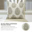 Coussin décoratif en lin viscoélastique vert clair fabriqué à la main Fabividine Kumud, 18 x 18 po-106270136-106270138-106270140