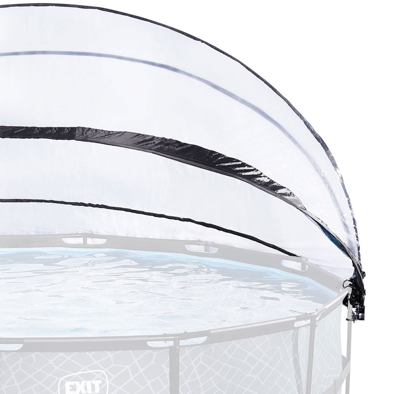 EXIT Toys Round Multifunctional Cover Dome Enclosure for Outdoor Pools, 15'4" W